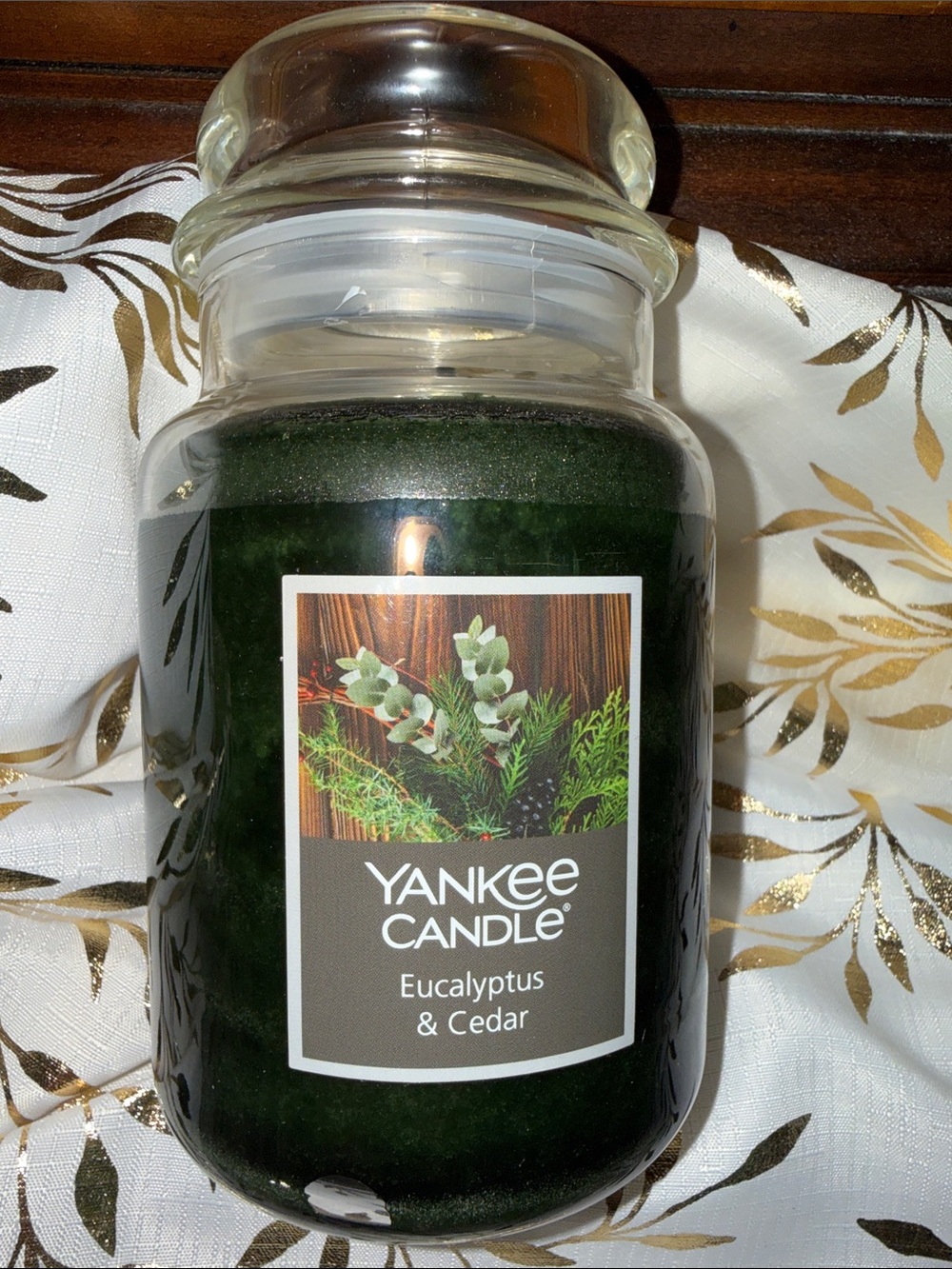 Yankee Candle Eucalyptus & Cedar Jar Candle - Forest Green